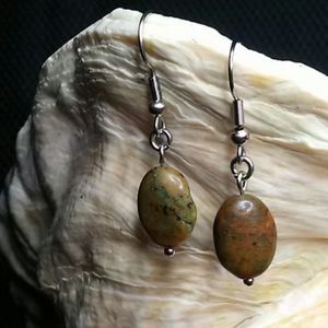 5/$25 Brown Green Opal Earrings